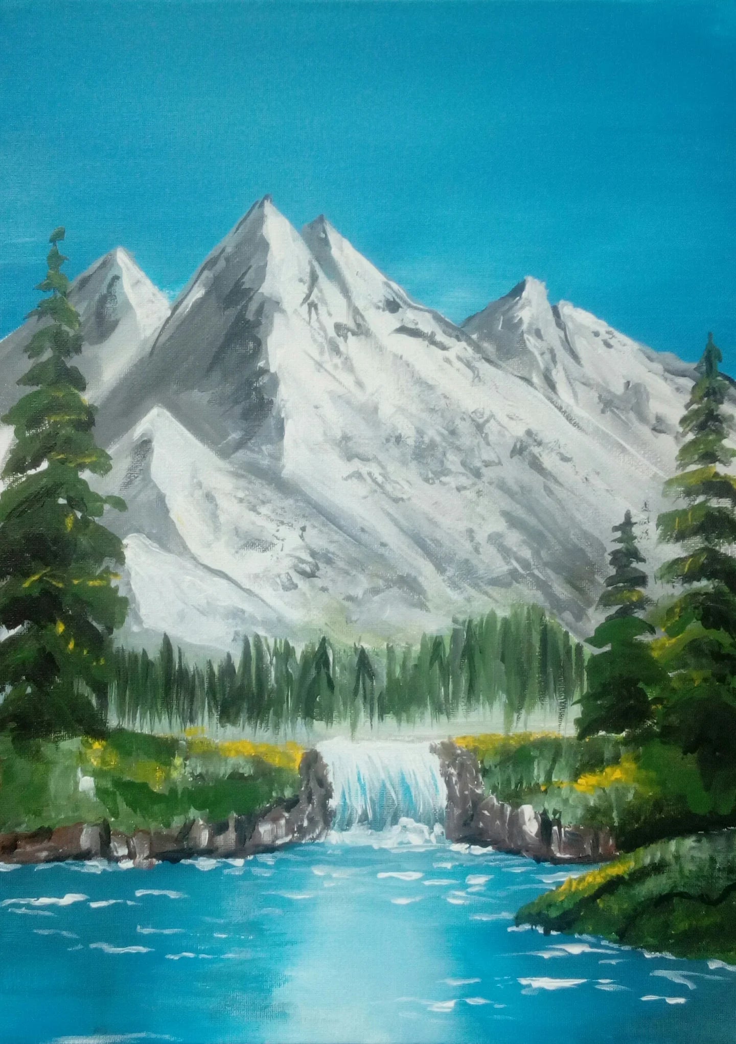 Bob Ross Snowy Mountains | Paint and Sip London 02/02/2025 - Peoples Park Tavern