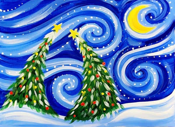 Festive Starry Night | Paint and Sip Leeds - Archive 19/12/2026