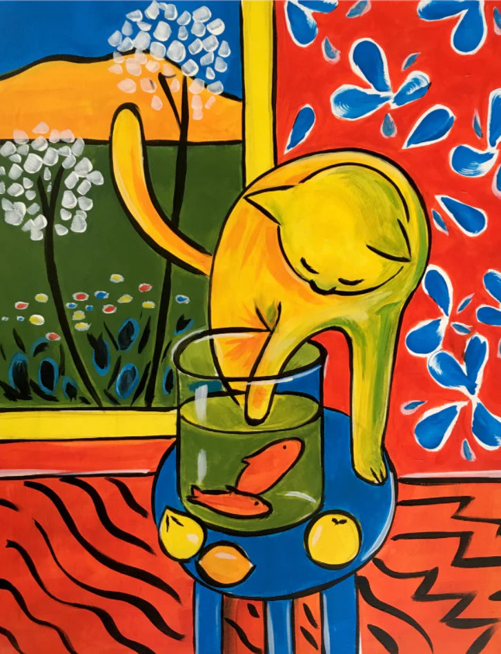 Matisse Cat | Paint and Sip Manchester 26/02/2025 - Grub