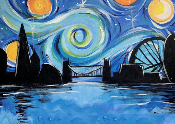 Starry Night Over London | Paint and Sip London 15/08/2026 - The Sutton Arms EC1