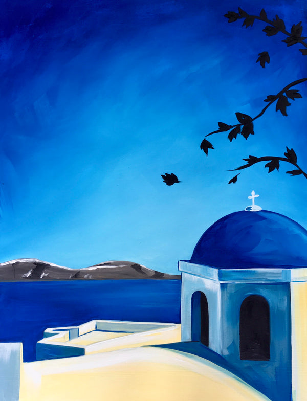 Santorini | Paint and Sip Cardiff 26/08/2026 - The Bootlegger