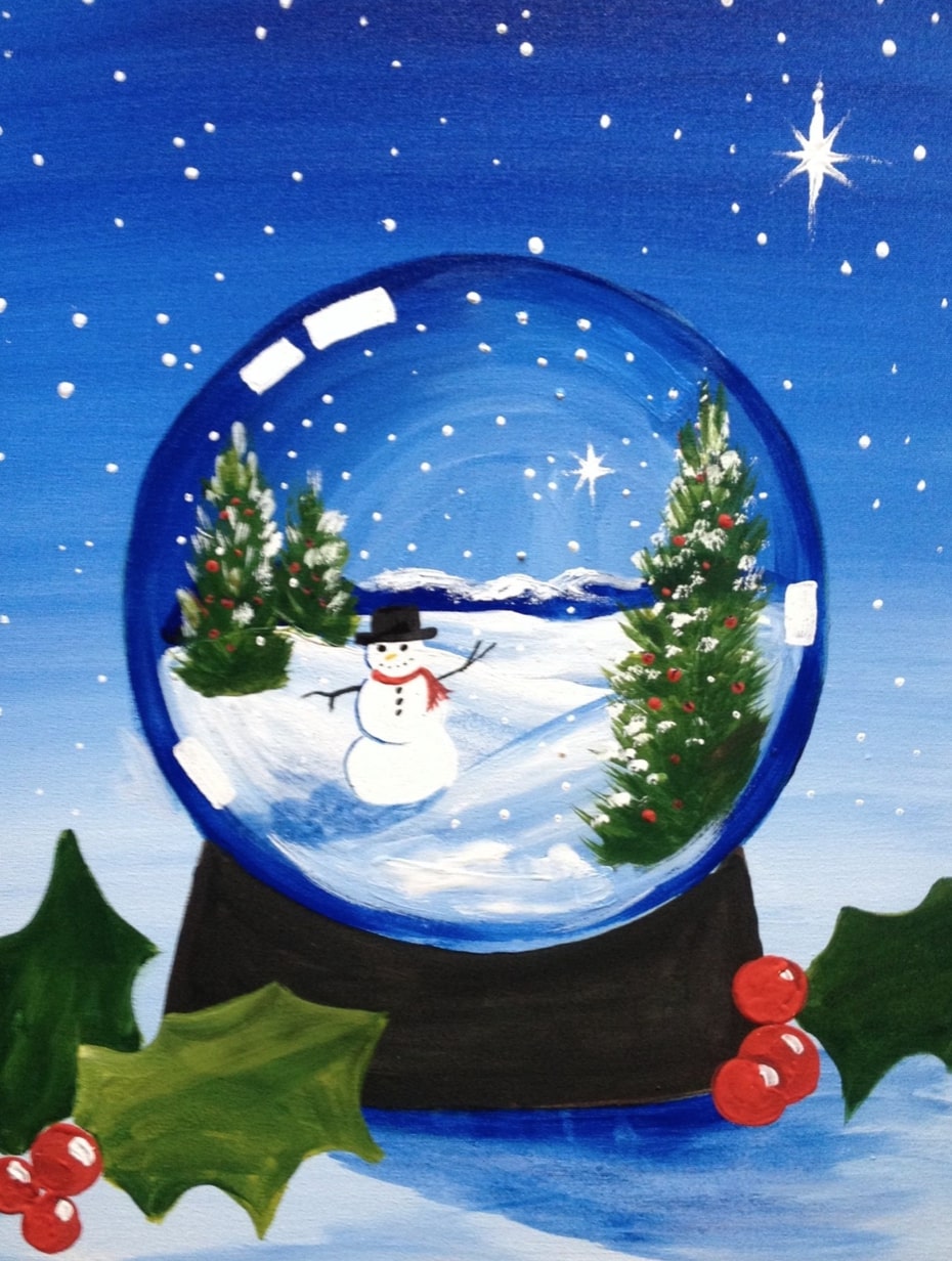 Snow Globe | Paint and Sip Liverpool 05/12/2024 - Milo Lounge