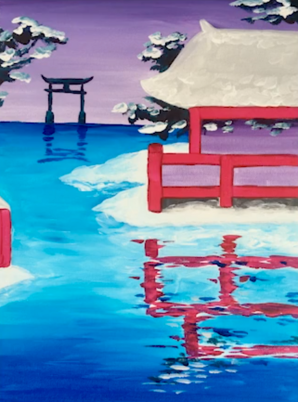 Snowy Japan | Paint and Sip London 08/08/2026 - Mash Paddle