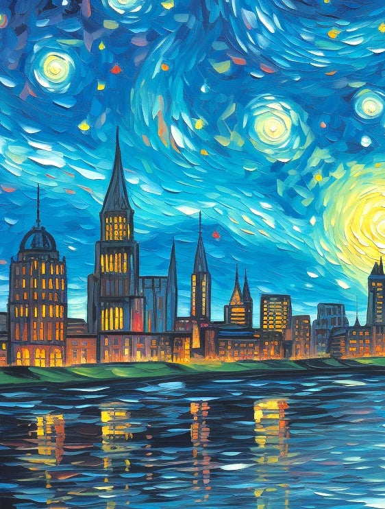 Starry Night Over Liverpool | Paint and Sip Liverpool 20/02/2025 - Liverpool Arts Bar